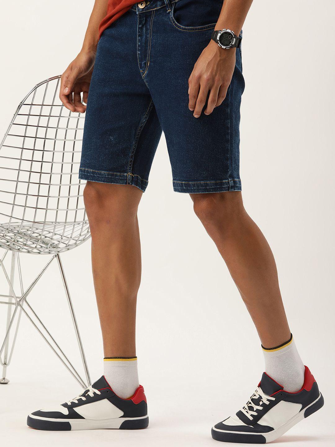 kook n keech men slim fit denim shorts