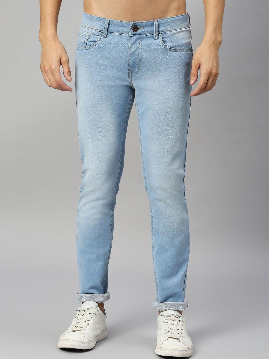 kook n keech men slim fit low-rise heavy fade comfort stretchable jeans