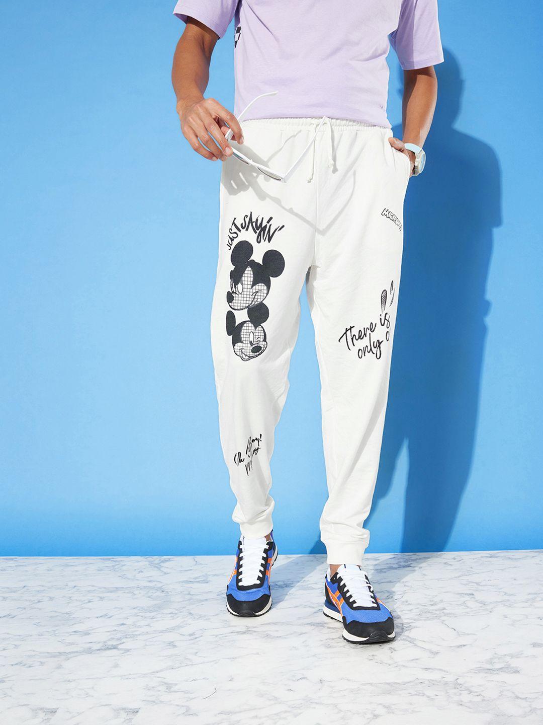 kook n keech men snow white printed knitted nostalgic back to school kidult joggers