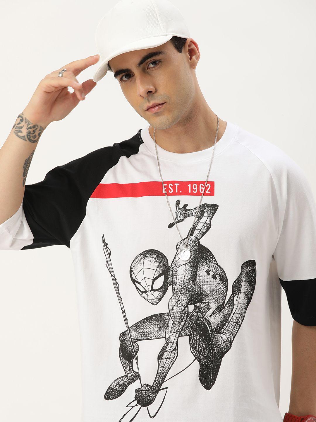 kook n keech men spiderman printed pure cotton t-shirt