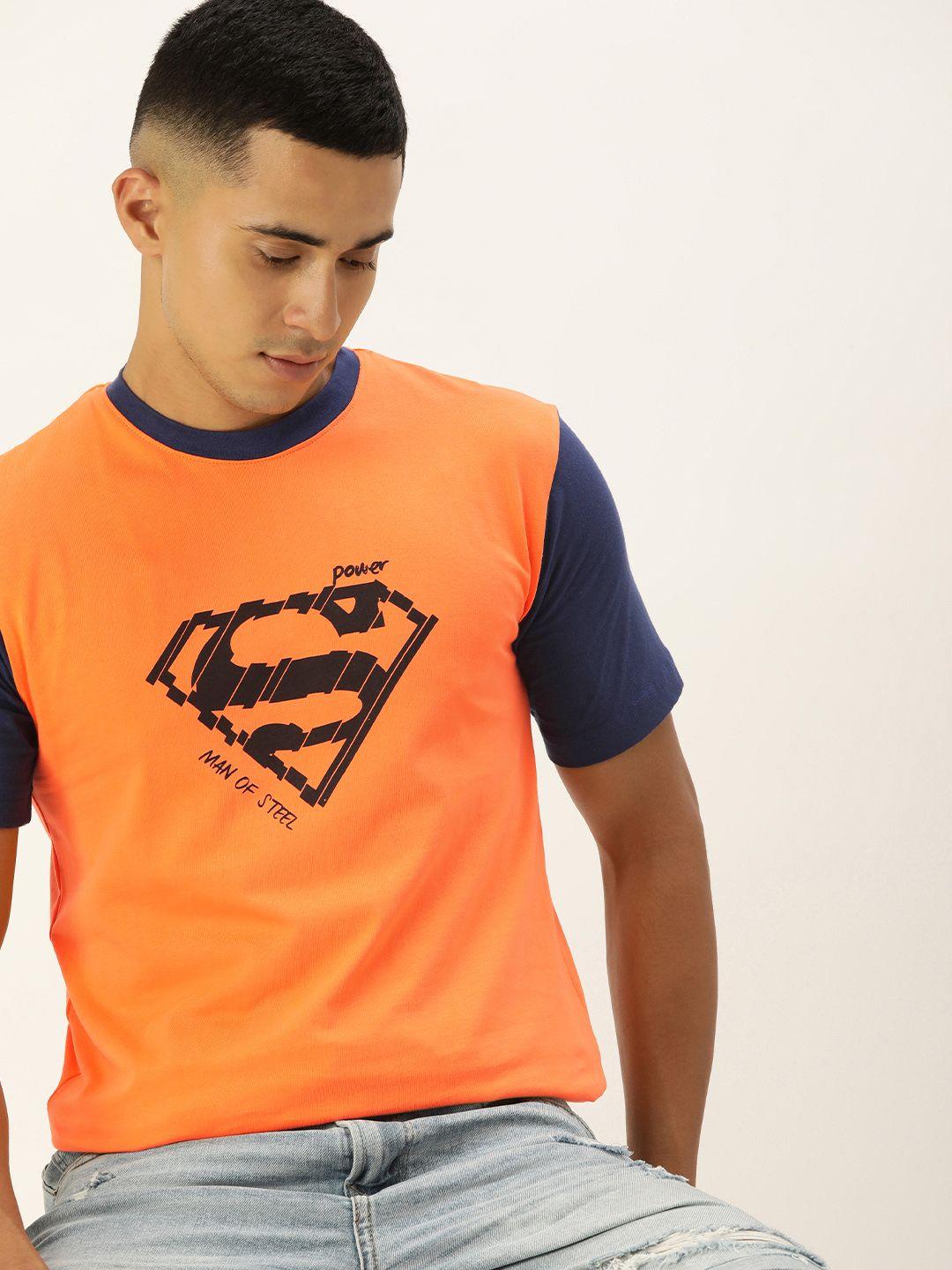 kook n keech men superman printed pure cotton t-shirt