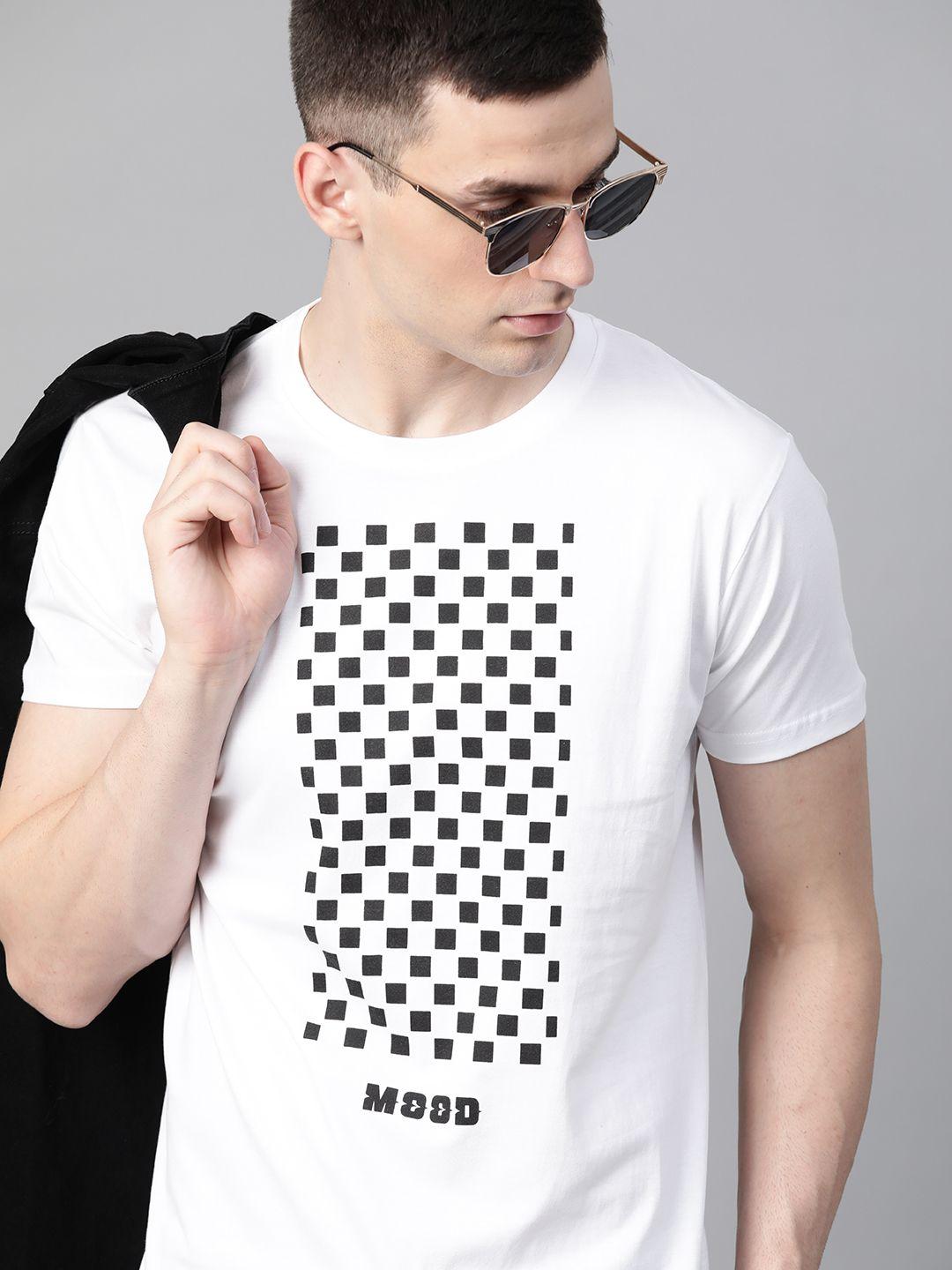 kook n keech men white printed round neck t-shirt