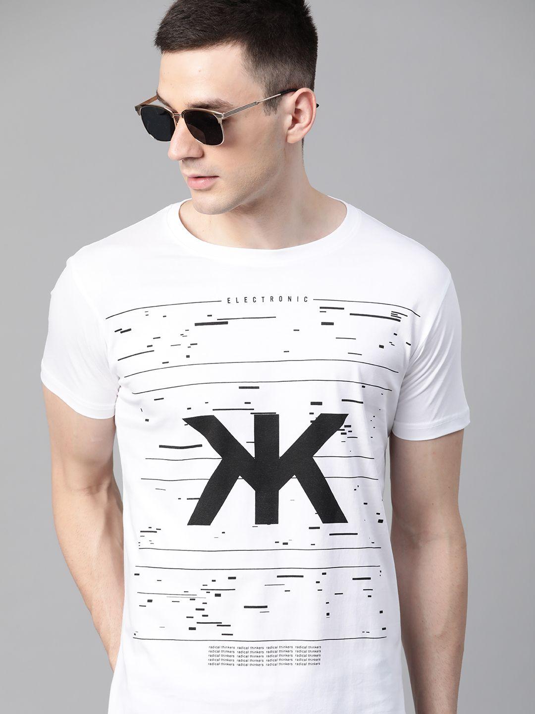 kook n keech men white printed round neck t-shirt