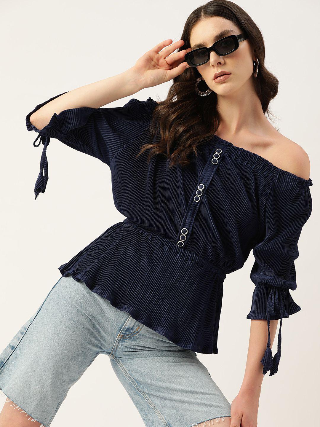 kook n keech off-shoulder bell sleeve bardot top