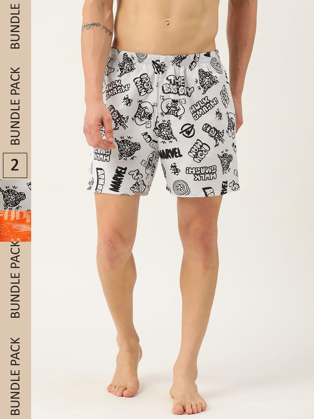 kook n keech pack of 2 orange printed shorts