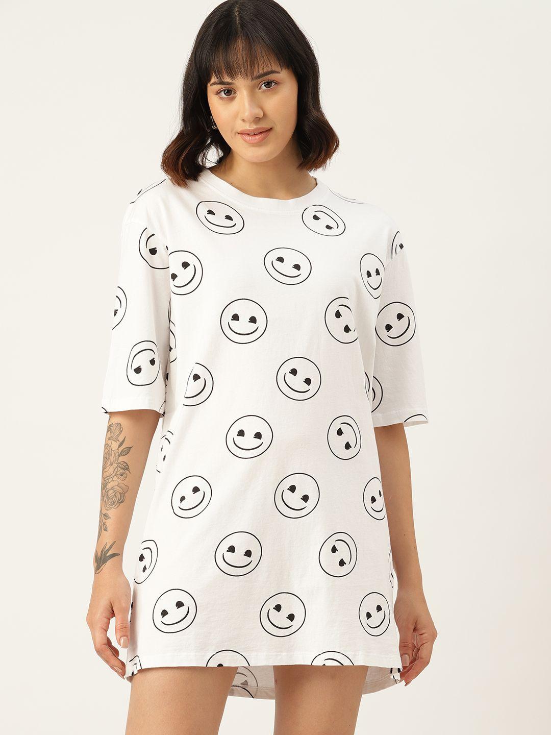 kook n keech printed pure cotton t-shirt mini dress