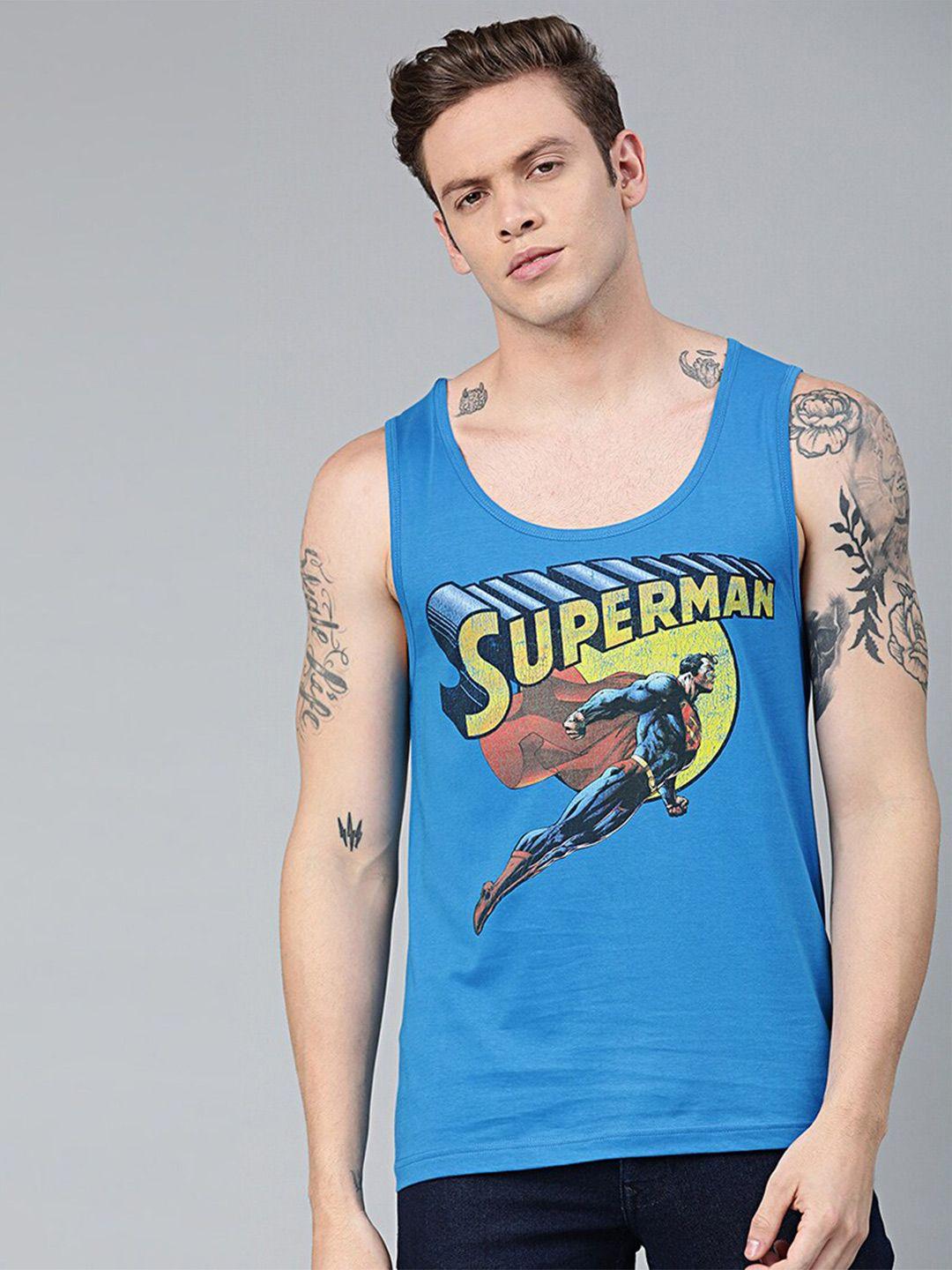 kook n keech superman cotton men blue superman printed t-shirt