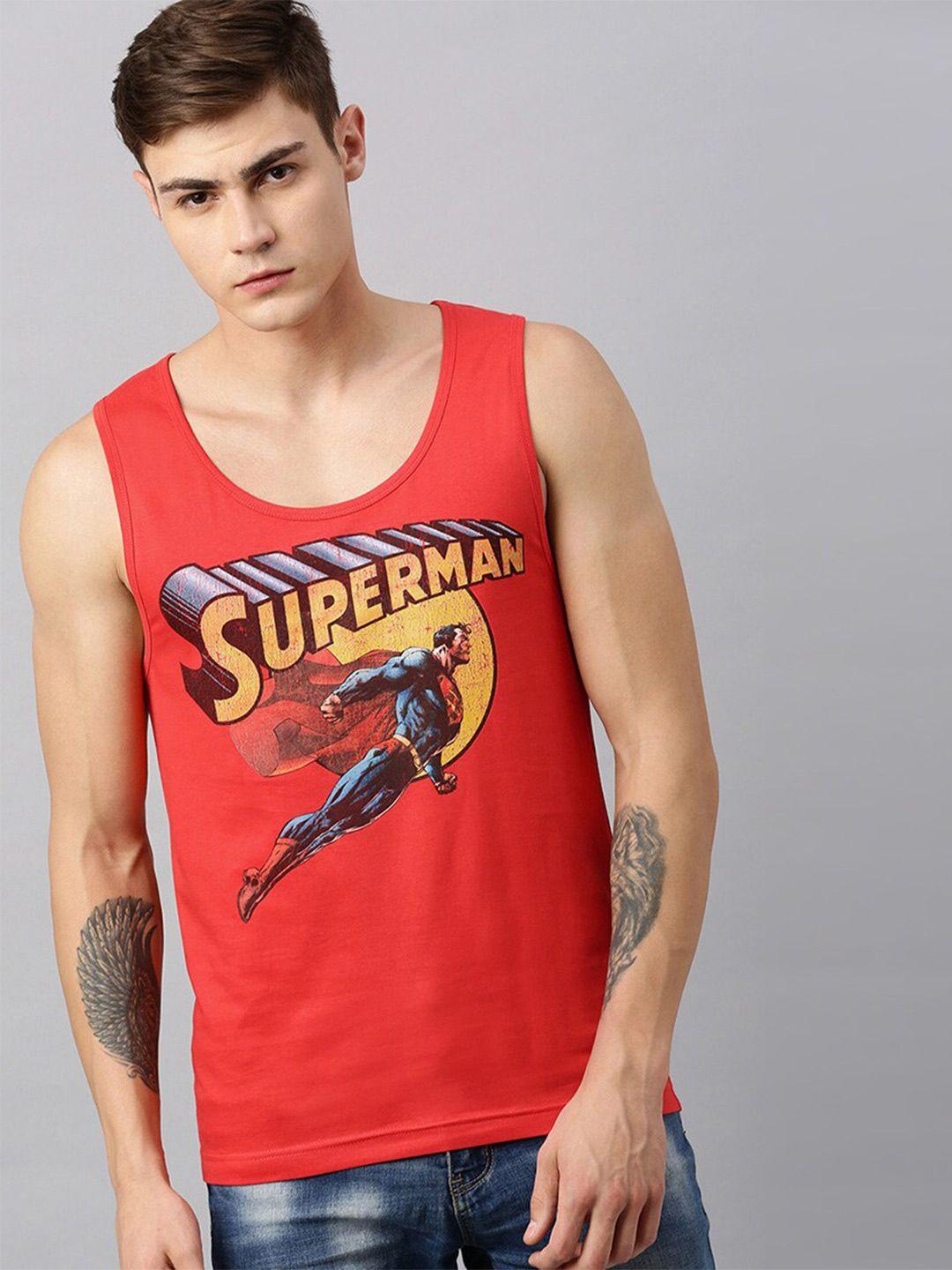 kook n keech superman men cotton red superman printed t-shirt