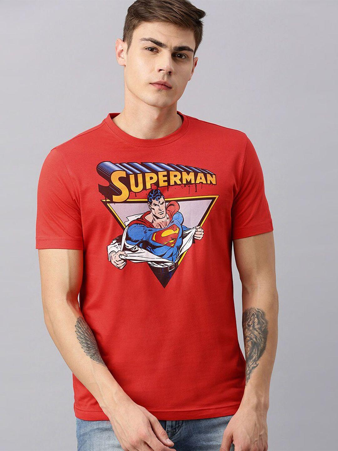 kook n keech superman men red superman printed t-shirt