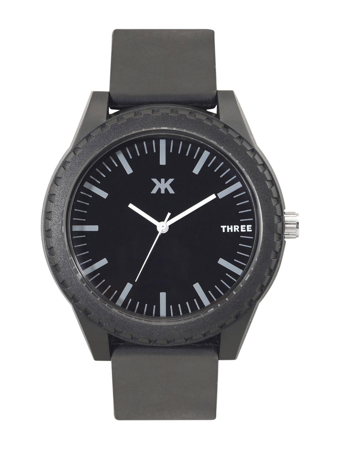 kook n keech unisex black analogue watch knk222e