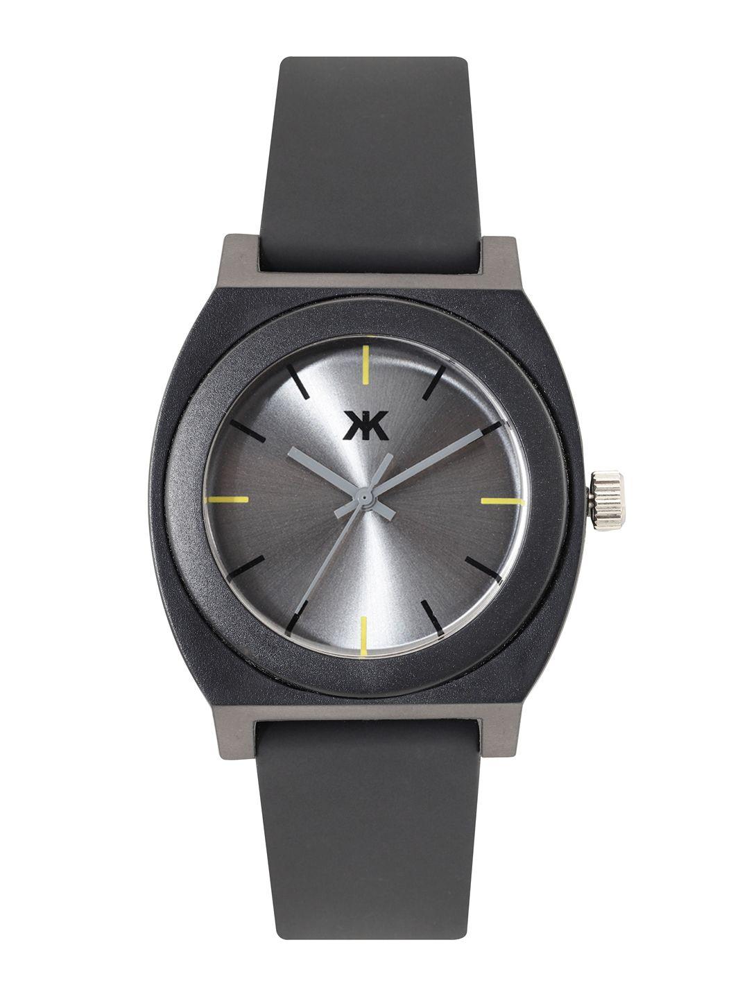 kook n keech unisex black analogue watch knk22