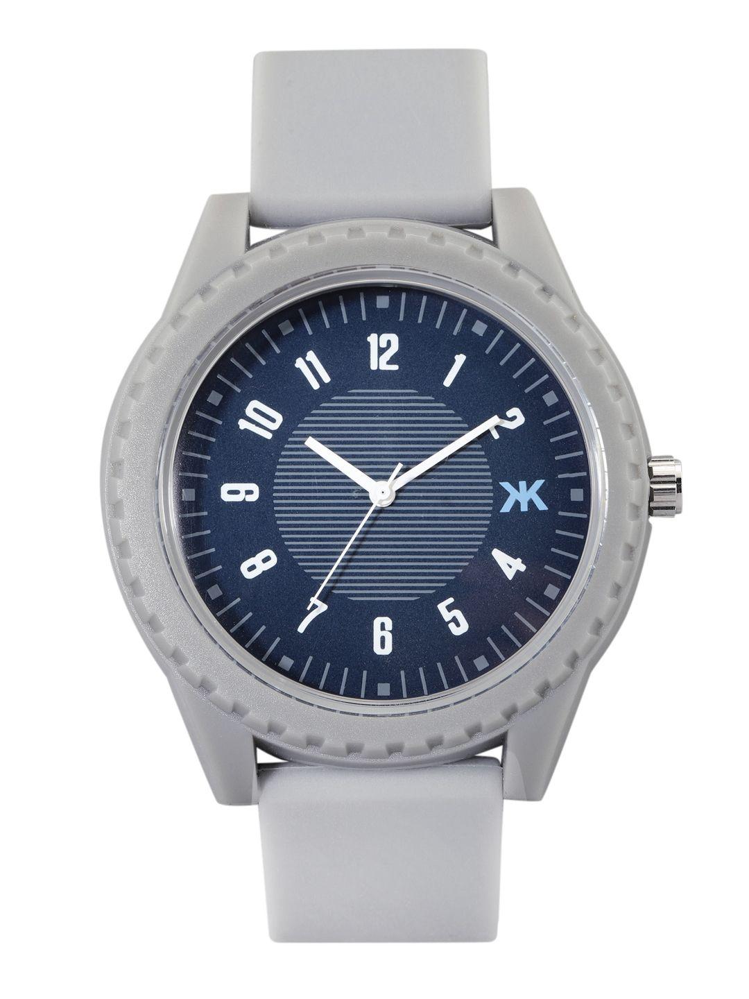 kook n keech unisex blue patterned analogue watch knk222d