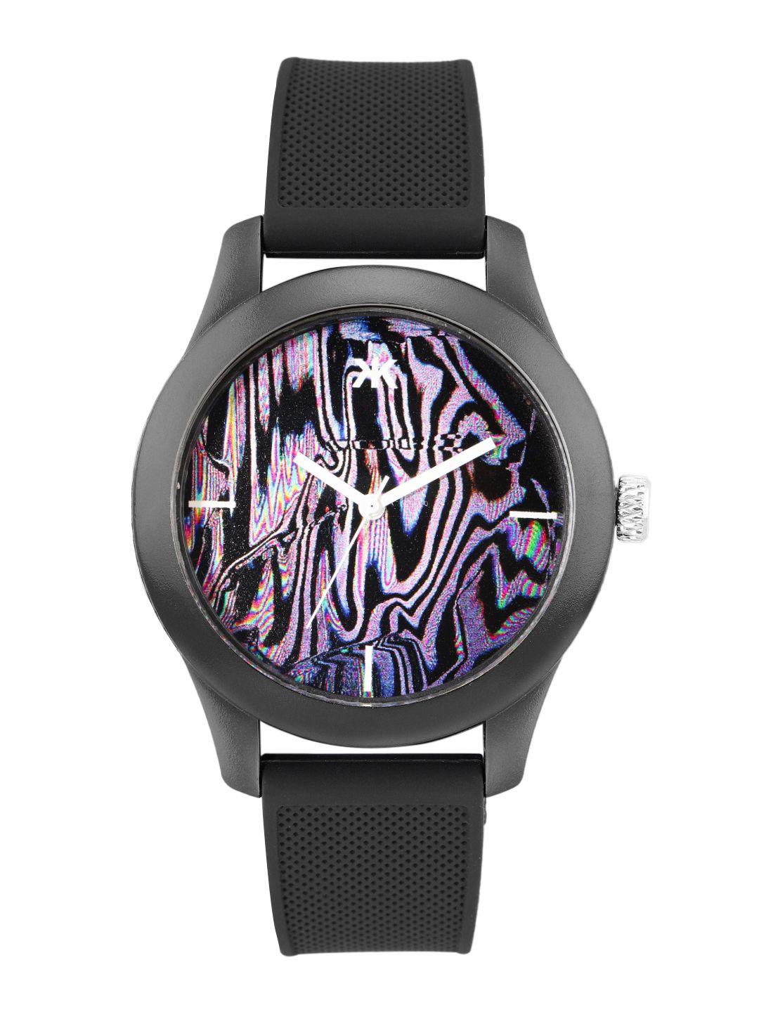 kook n keech unisex multicoloured printed analogue watch knk225f