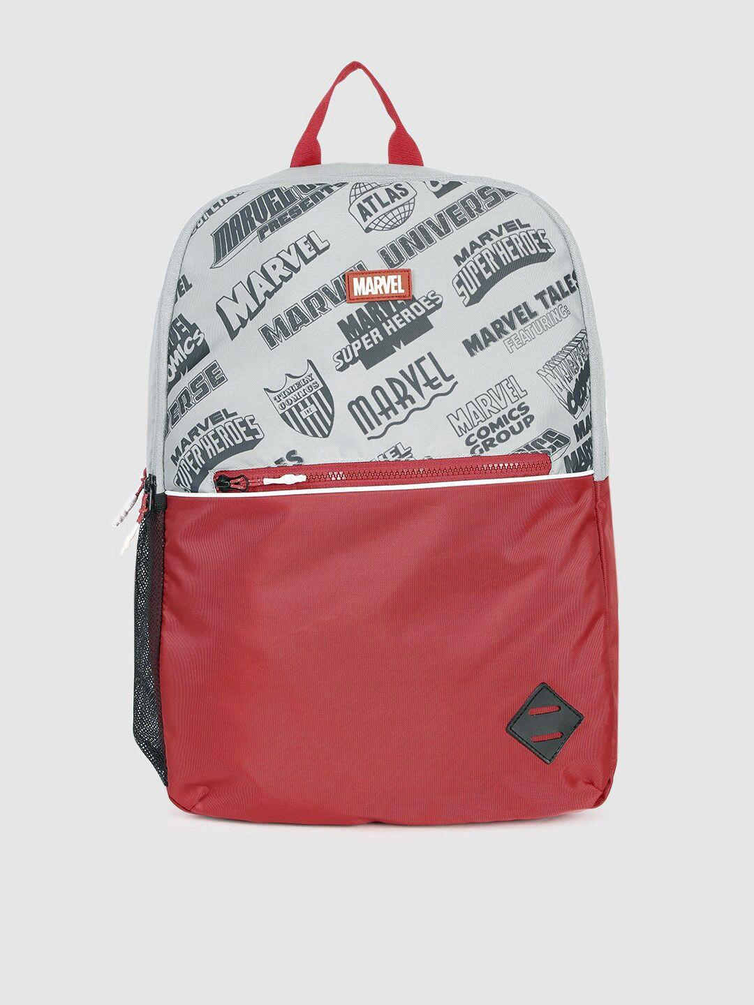 kook n keech unisex white & red printed backpack