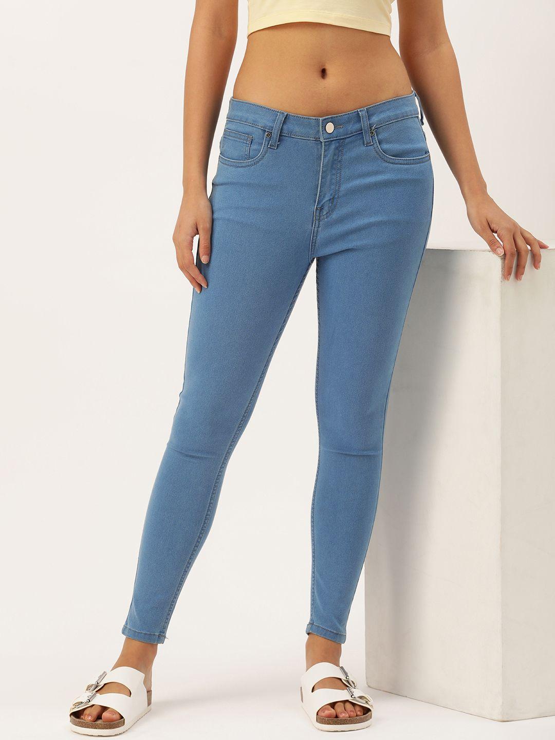 kook n keech women blue skinny fit stretchable jeans