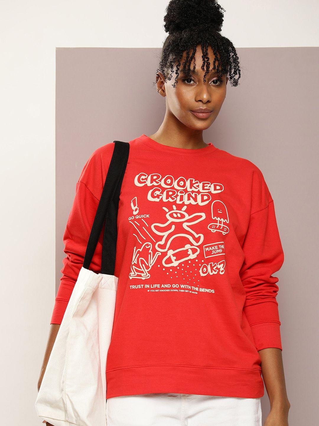 kook n keech women graphic printed sweatshirt