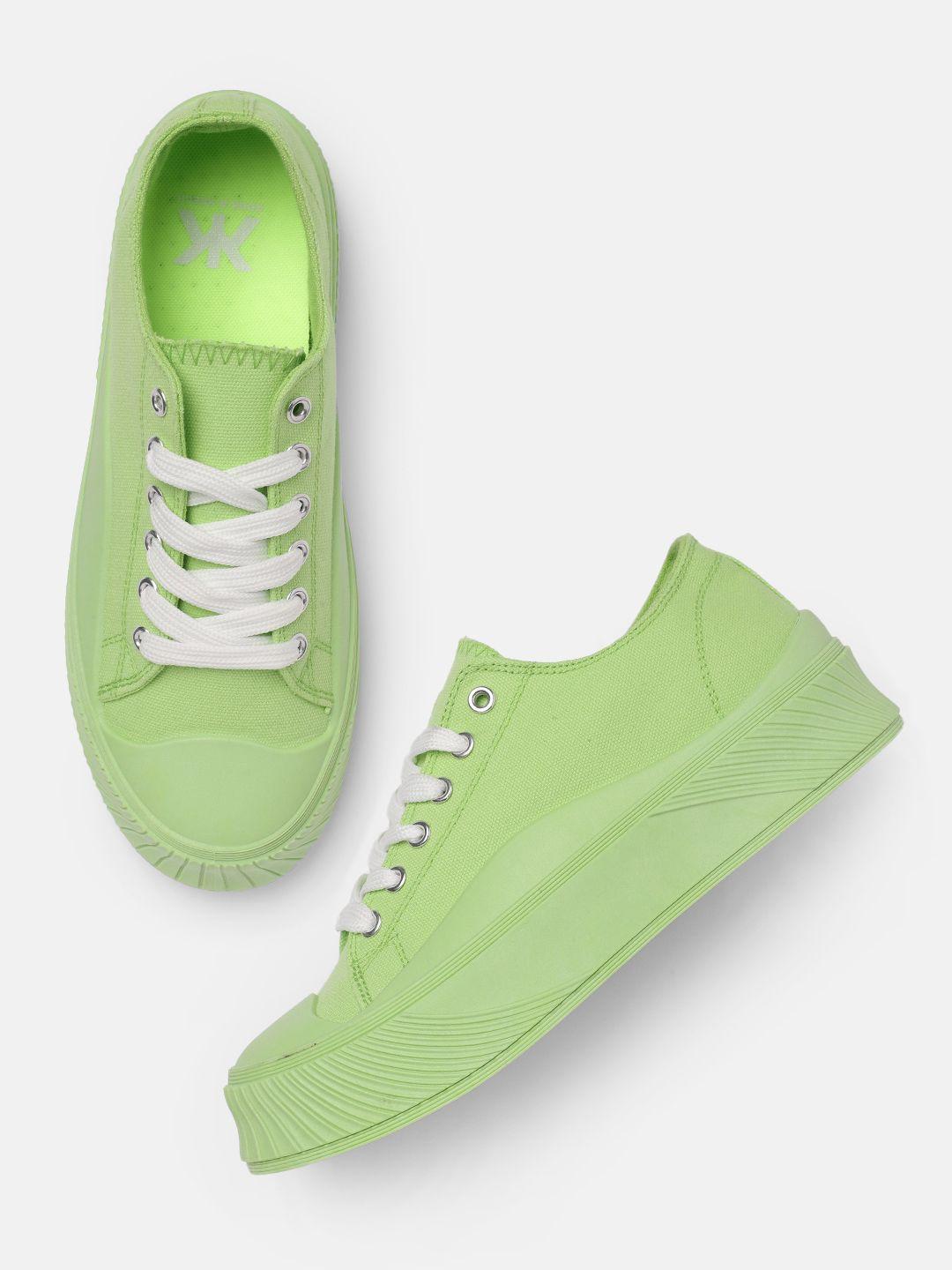 kook n keech women green sneakers