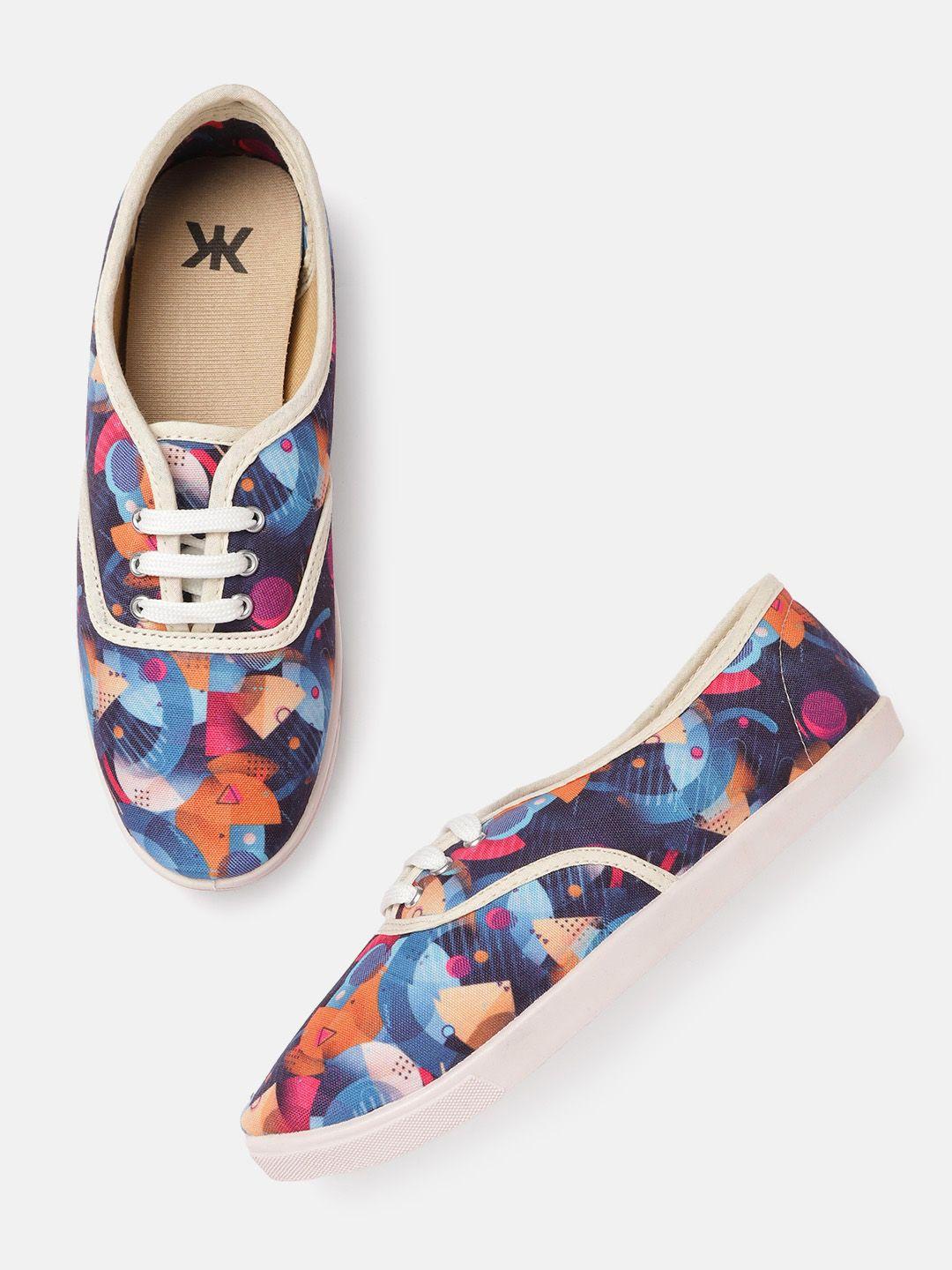 kook n keech women multicoloured printed sneakers