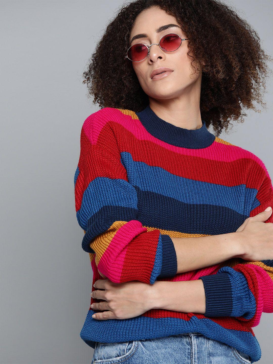 kook n keech women multicoloured striped pullover