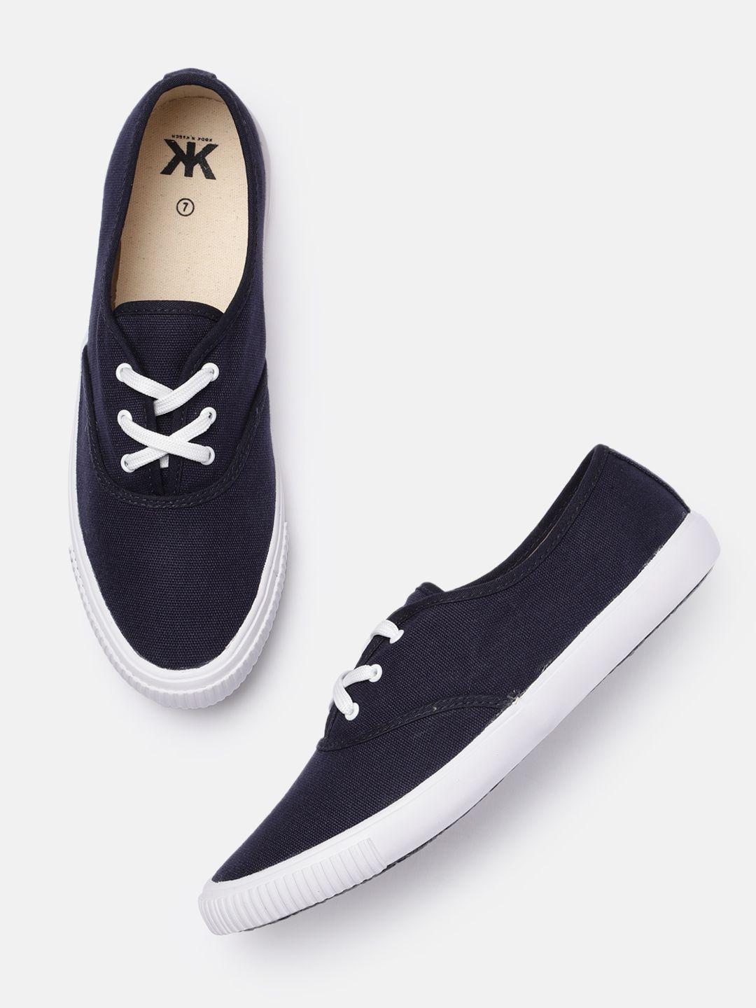 kook n keech women navy blue sneakers