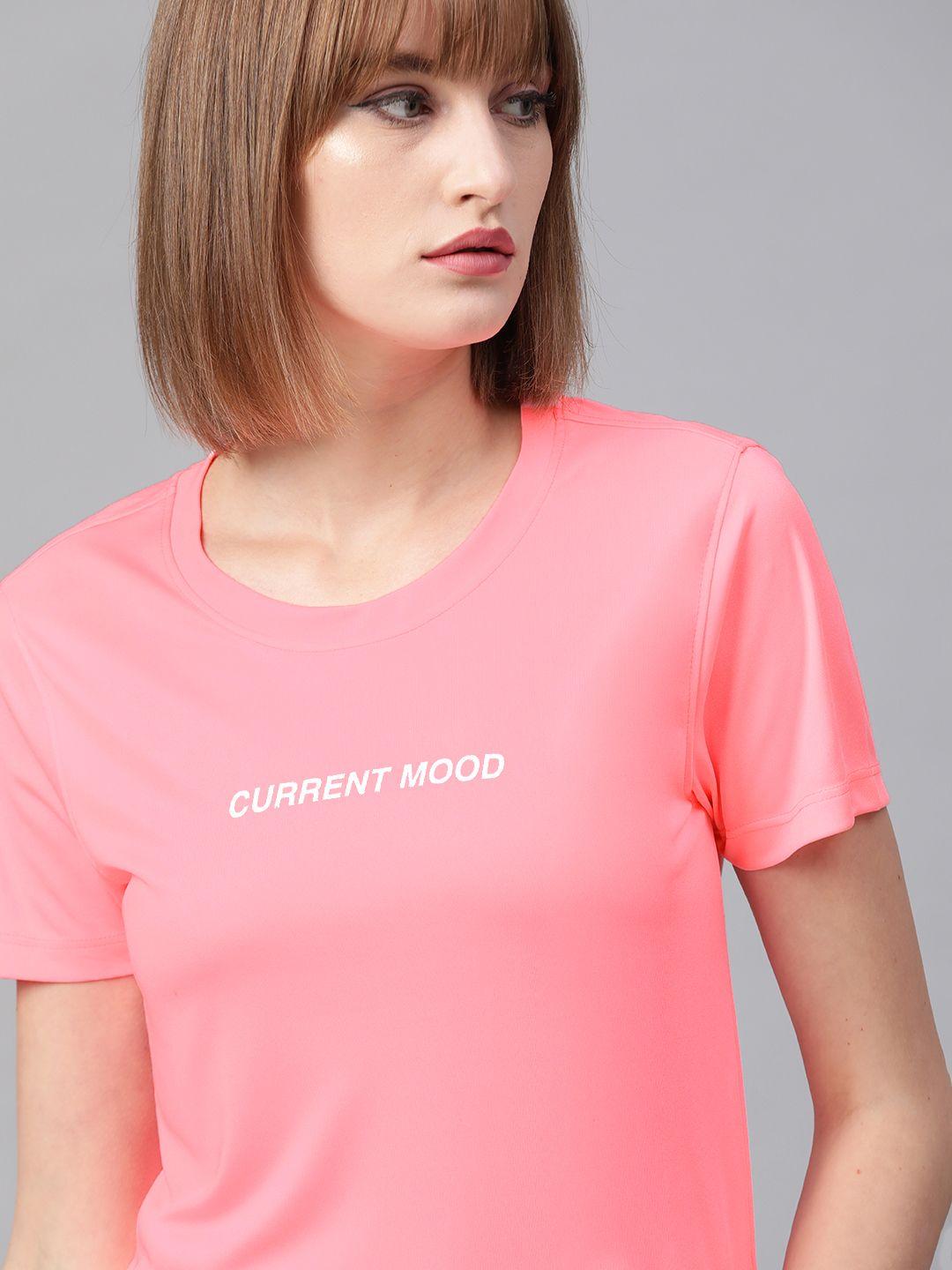 kook n keech women neon pink solid round neck t-shirt