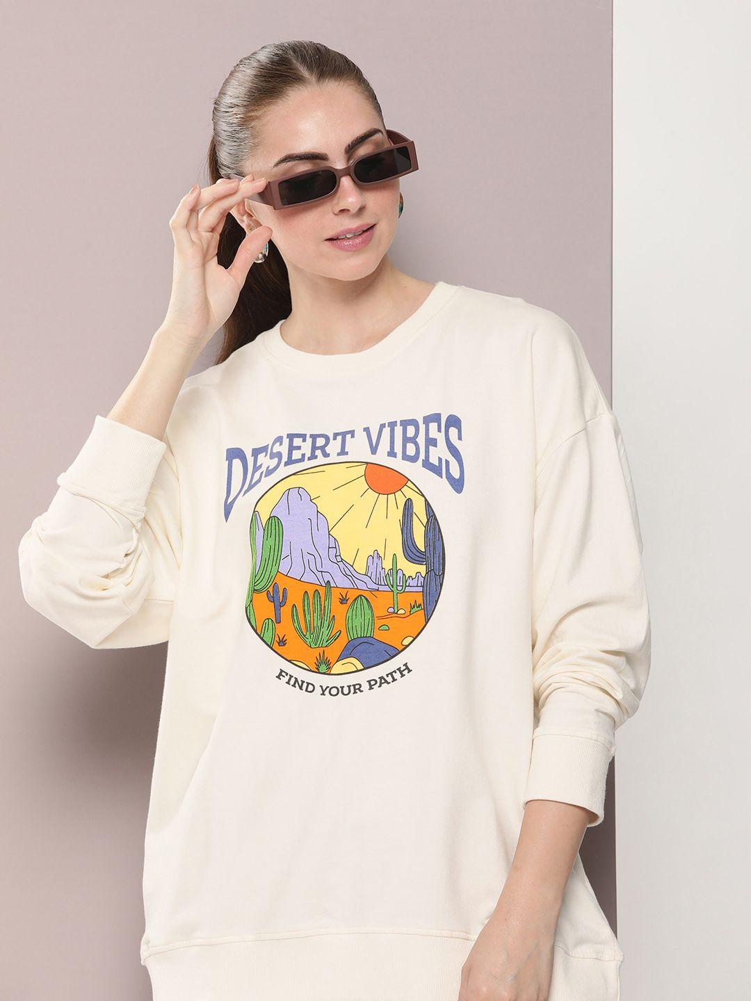 kook n keech women printed cotton sweatshirt