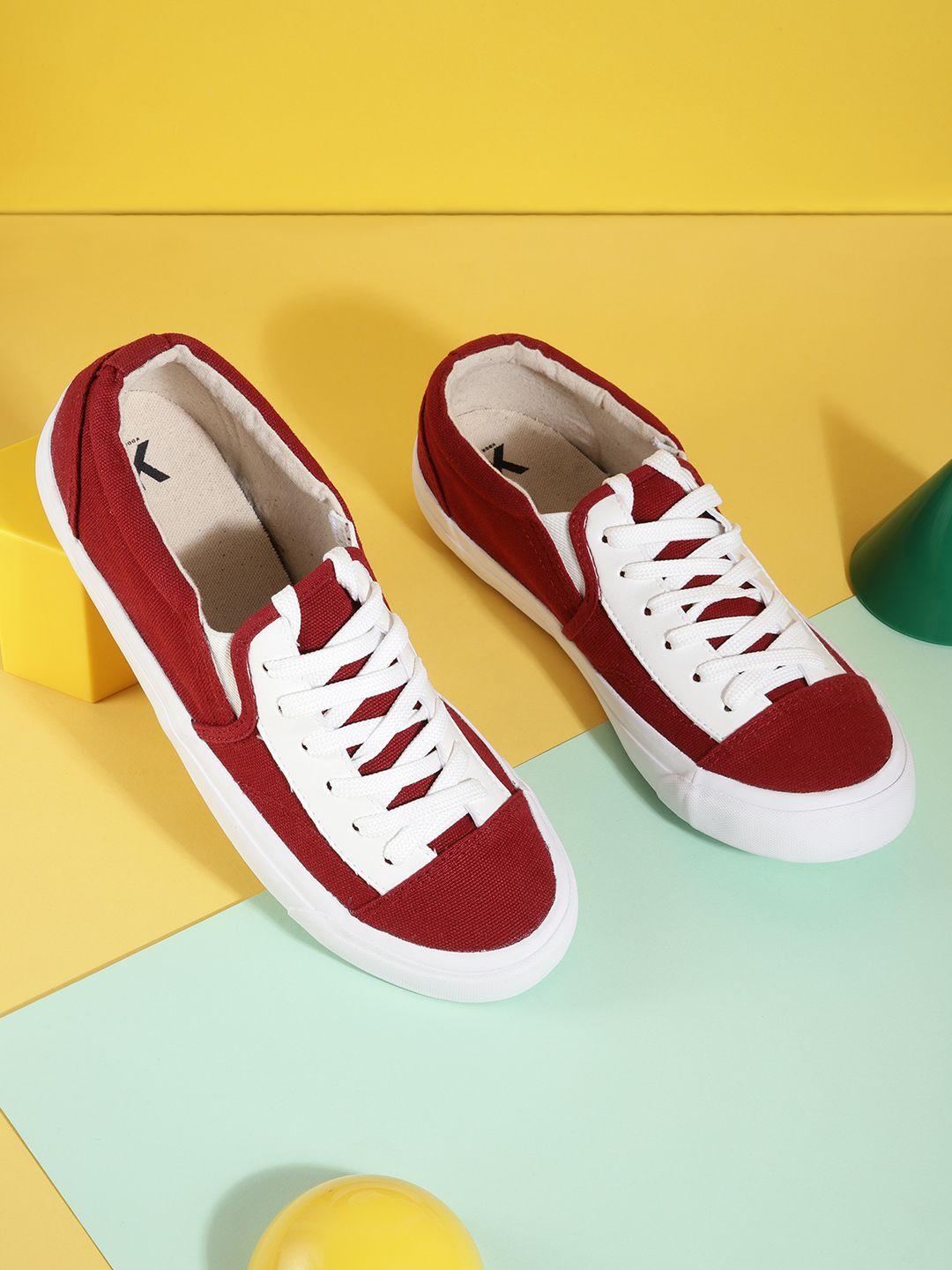 kook n keech women red solid sneakers