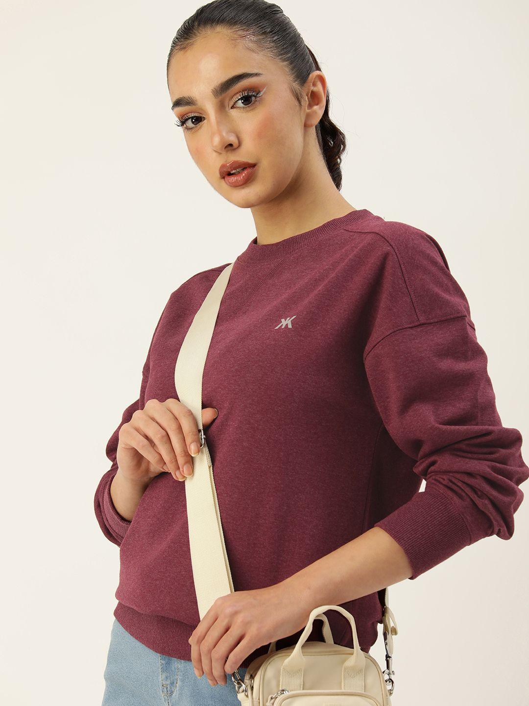 kook n keech women solid pullover sweatshirt