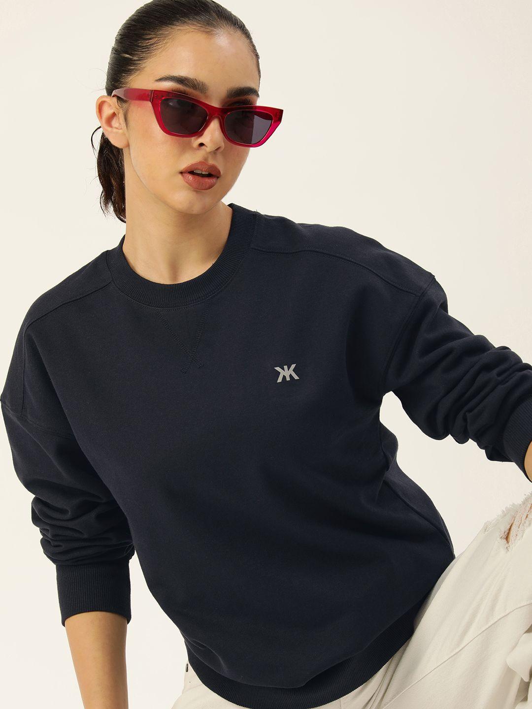 kook n keech women solid pullover sweatshirt