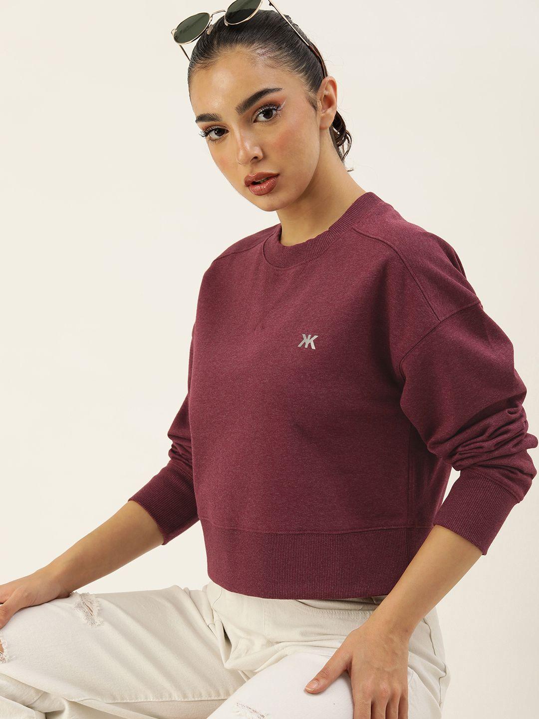 kook n keech women solid pullover sweatshirt