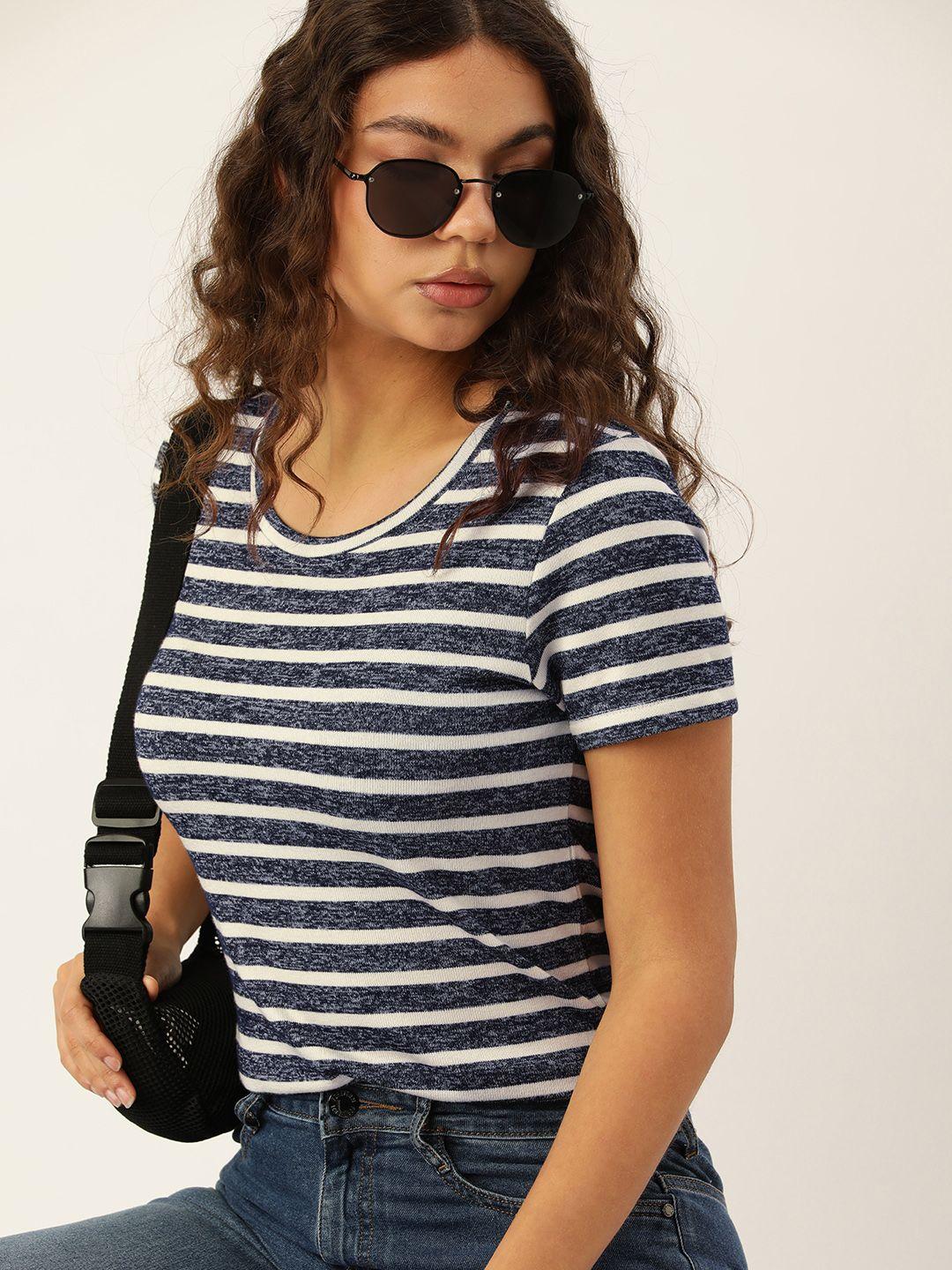 kook n keech women striped t-shirt