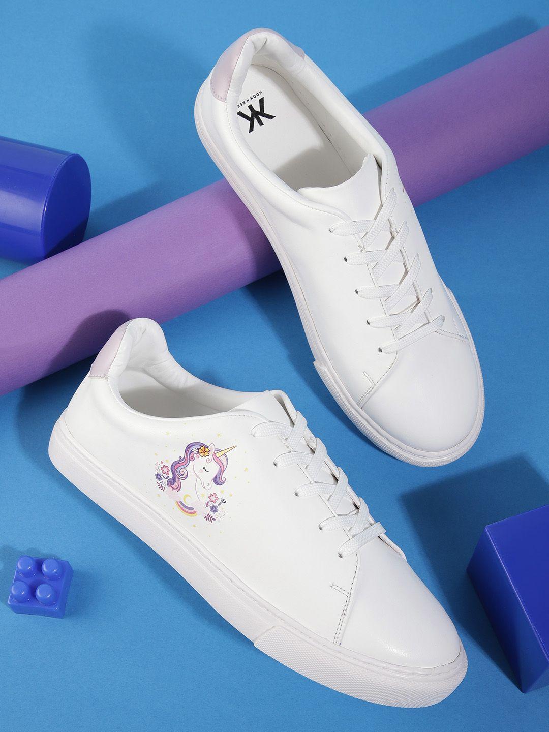 kook n keech women unicorn printed sneakers