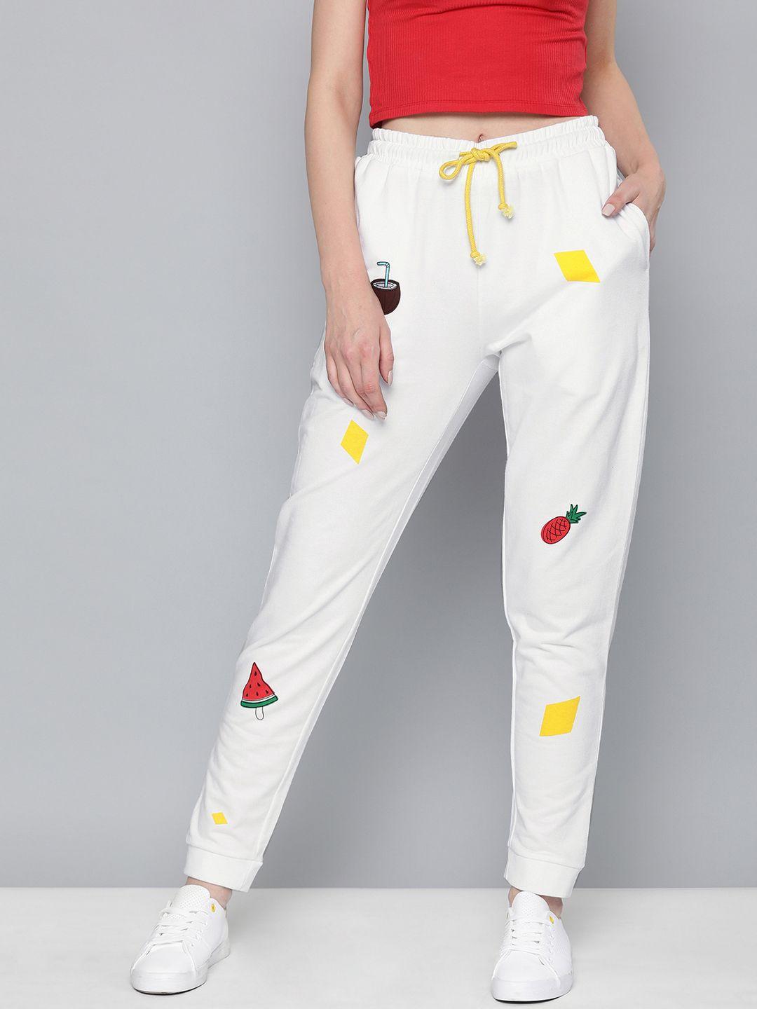 kook n keech women white printed joggers