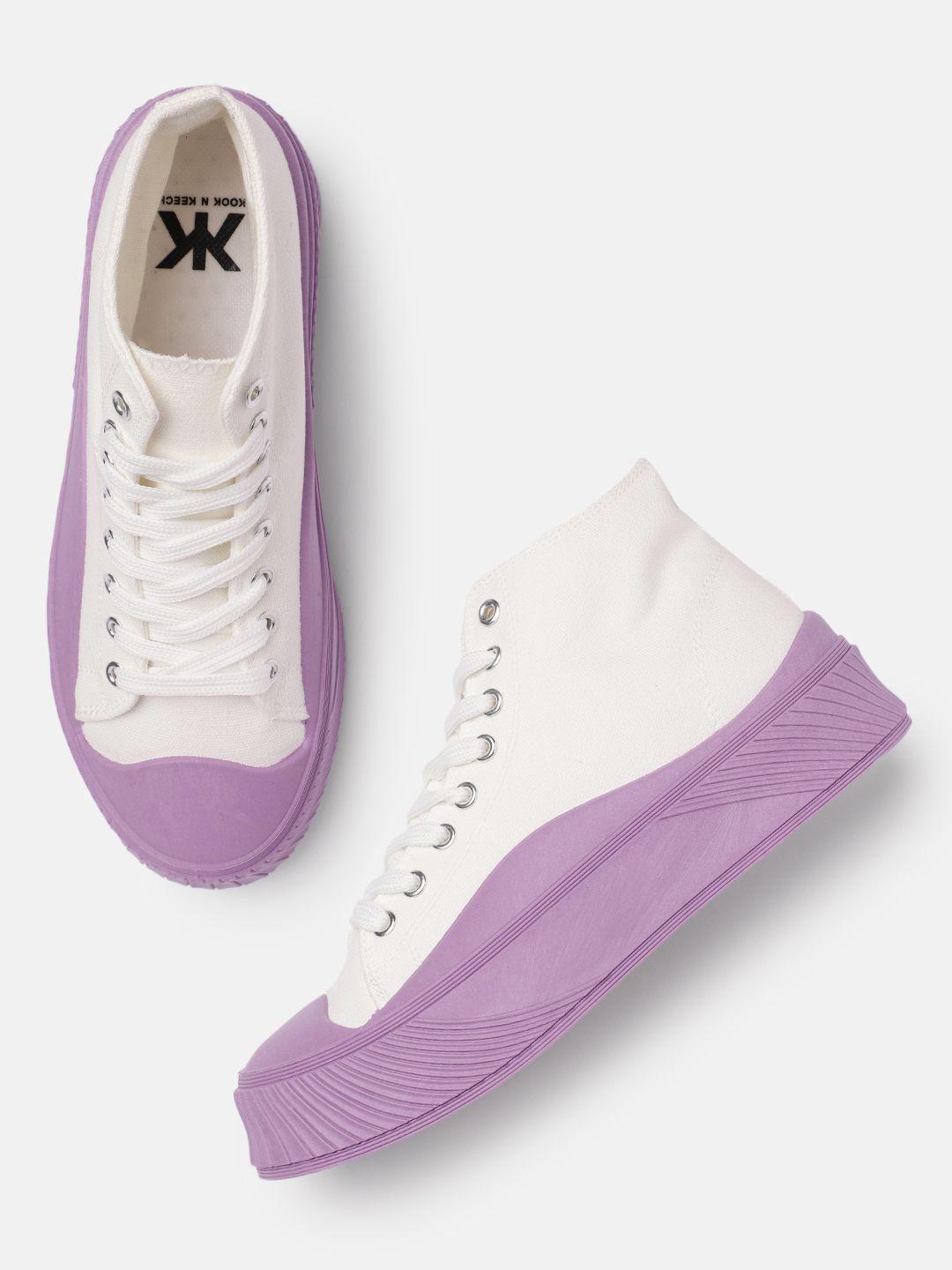 kook n keech women white sneakers