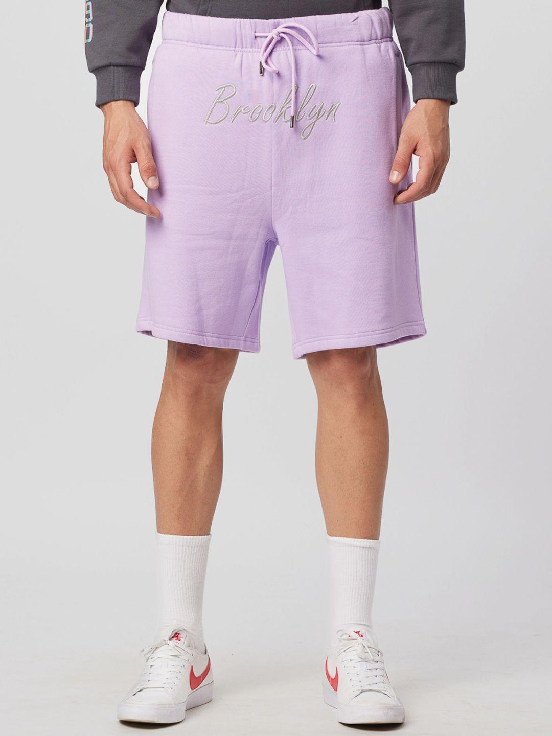 koovs men mid-rise pure cotton shorts