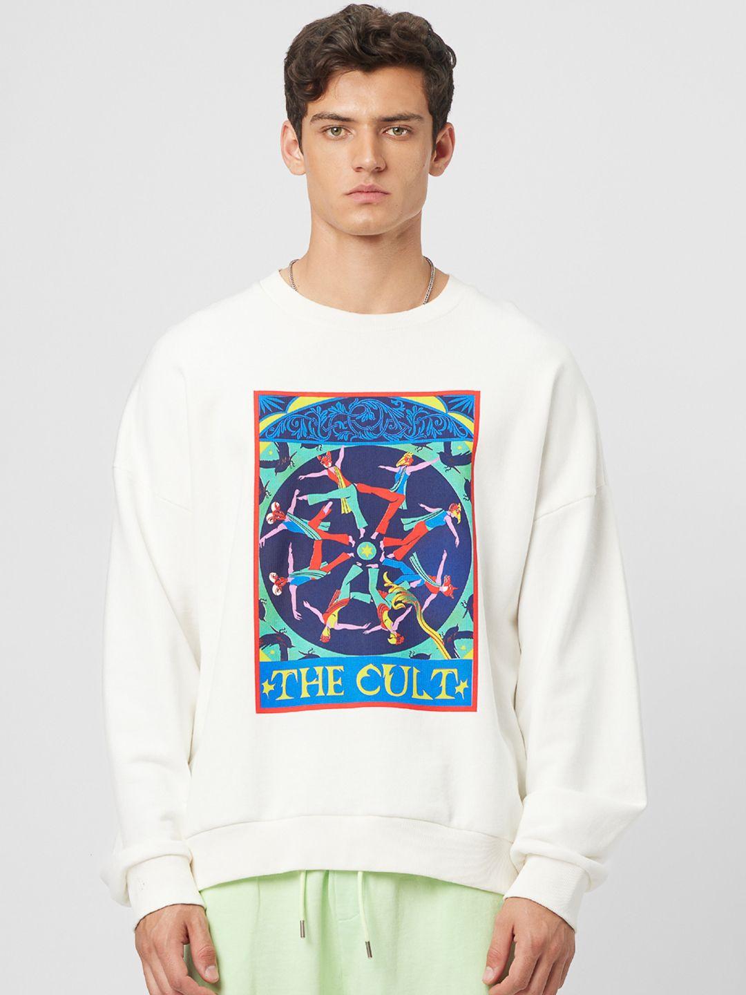 koovs the cult graphic printed pure cotton pullover sweatshirt