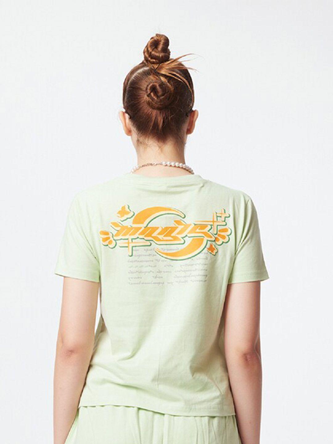koovs typography printed short sleeves pure cotton t-shirt
