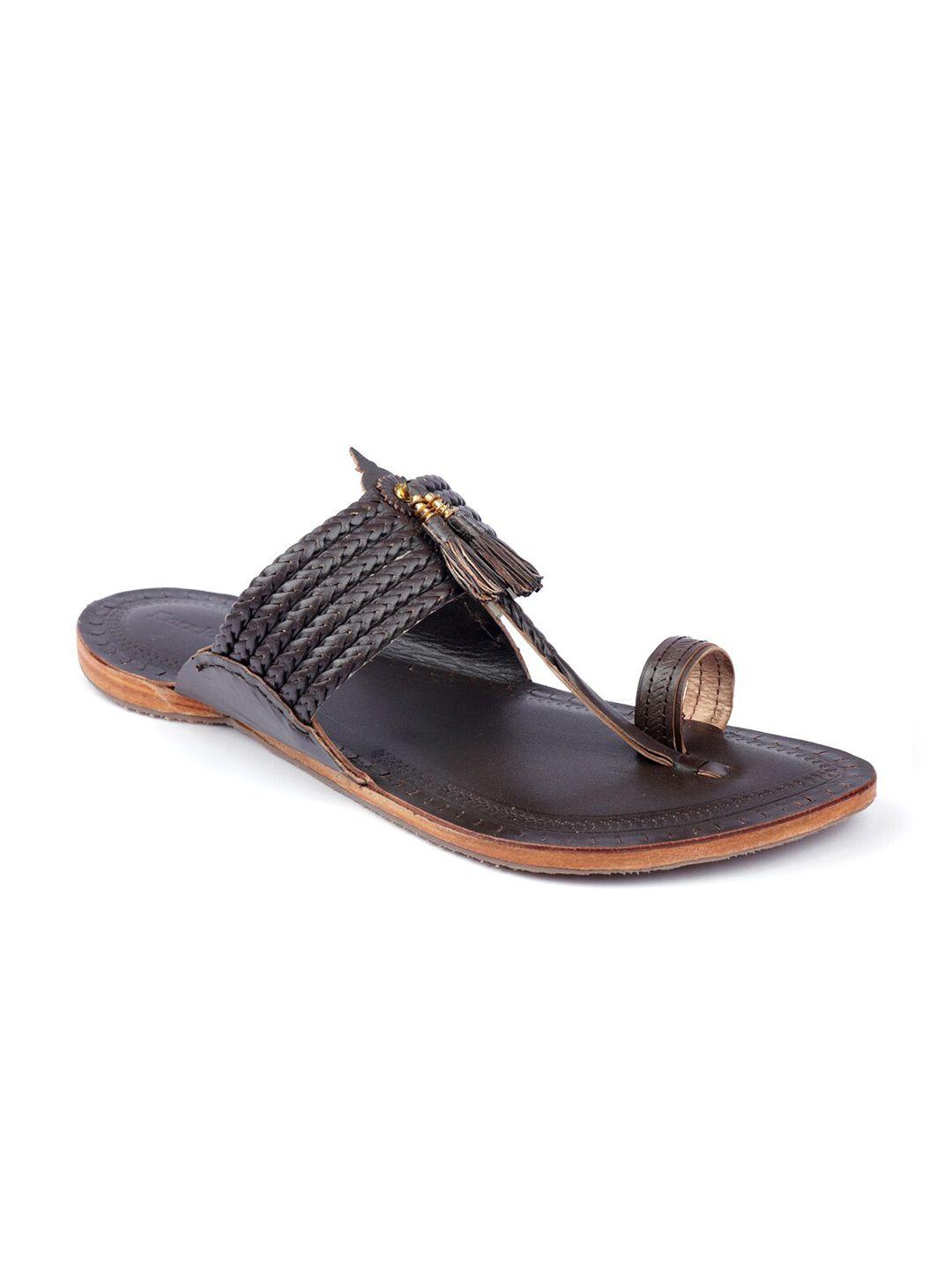 korakari men braided tassel ethnic leather comfort sandals