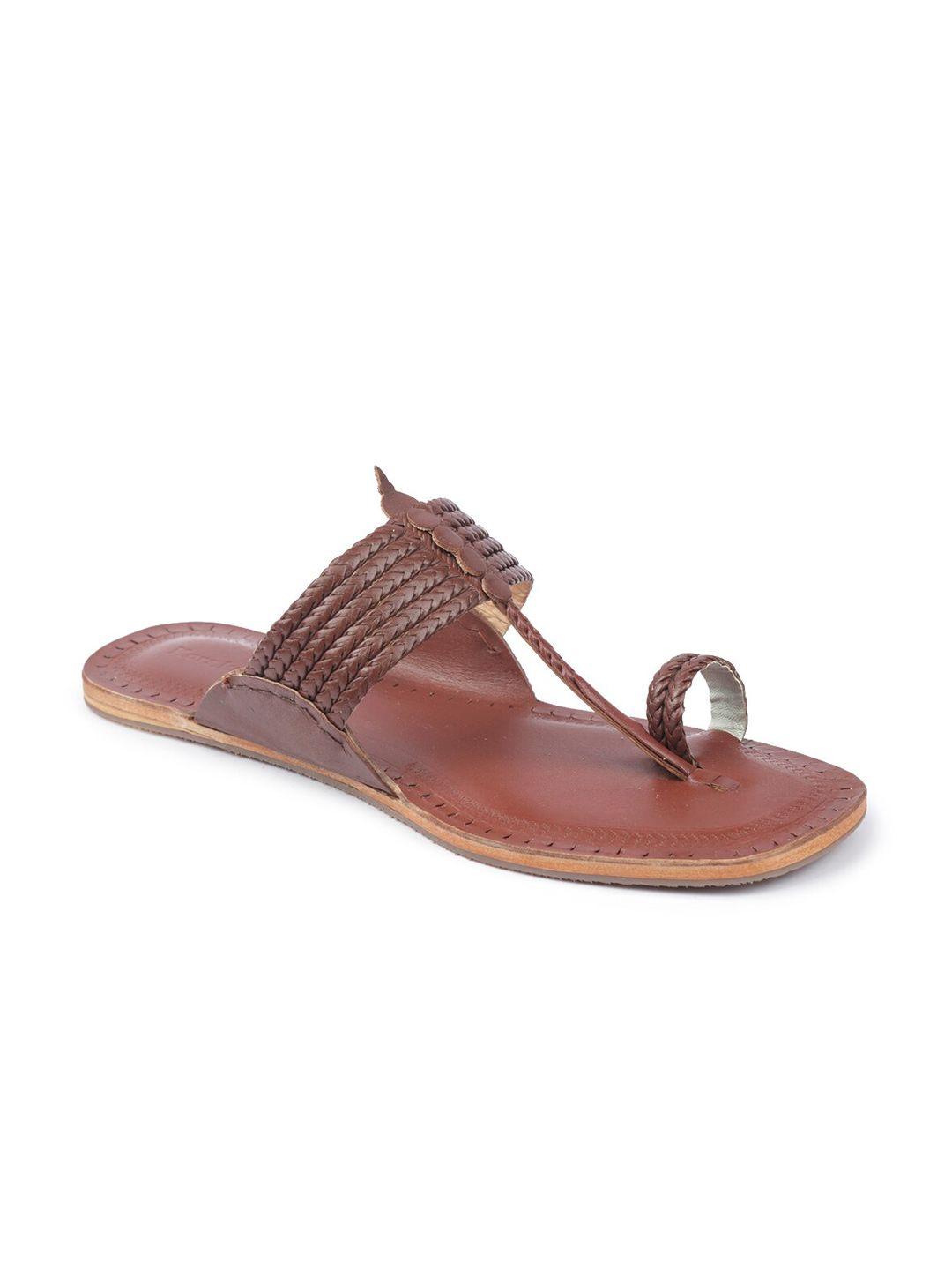 korakari men six red braided ethnic leather comfort sandals