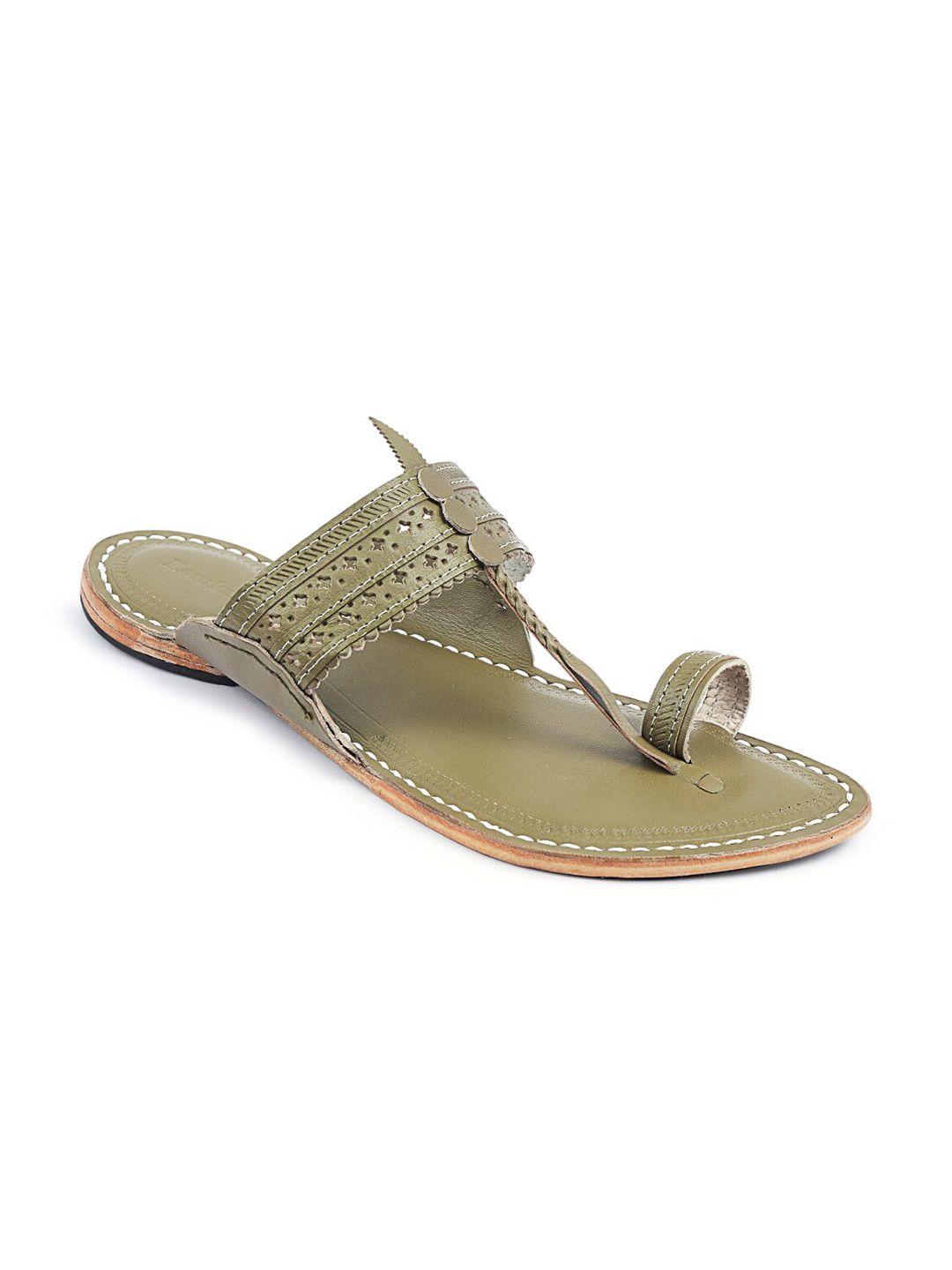 korakari men textured ethnic leather comfort sandals