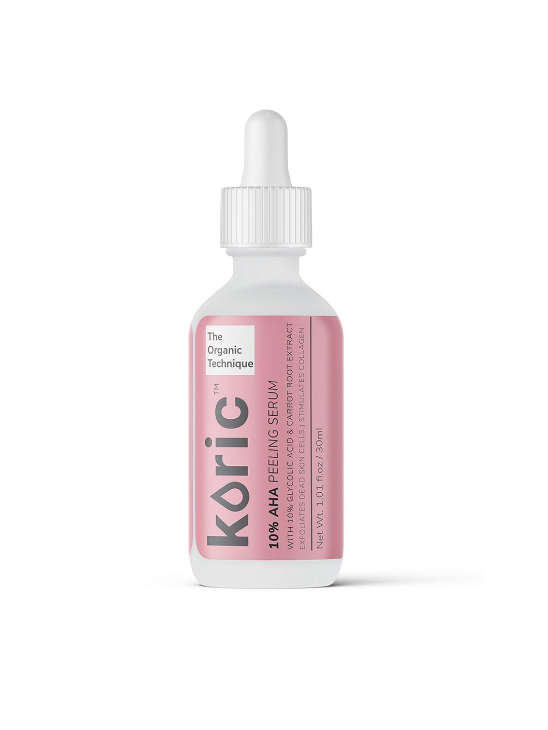 koric 10% aha peeling serum with 10% glycolic acid & carrot root extract 30 ml