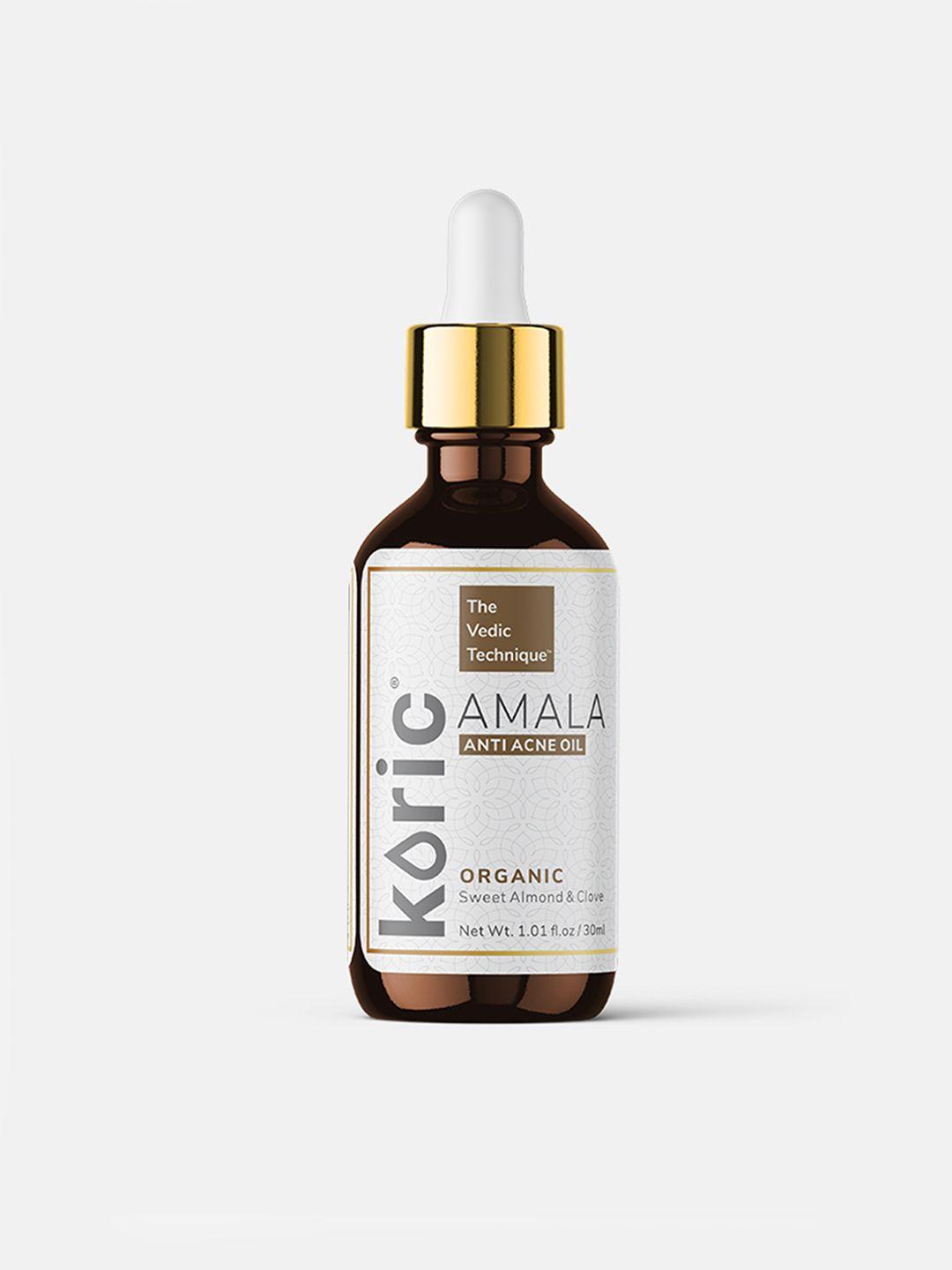 koric amala resurfacing anti-acne oil with organic sweet almond & clove - 30ml