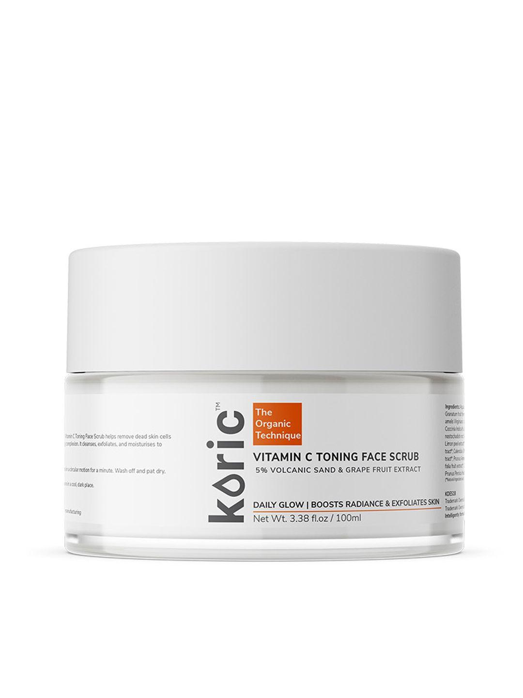 koric vitamin c toning face scrub with 5% volcanic sand & grapefruit extract 100 ml