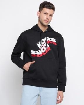 kors wave logo print hoodie