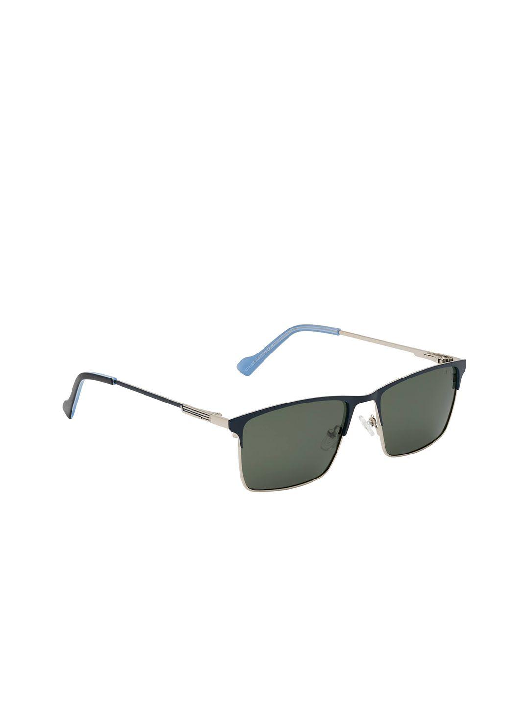kosch elemente men green lens & blue rectangle sunglasses with uv protected lens