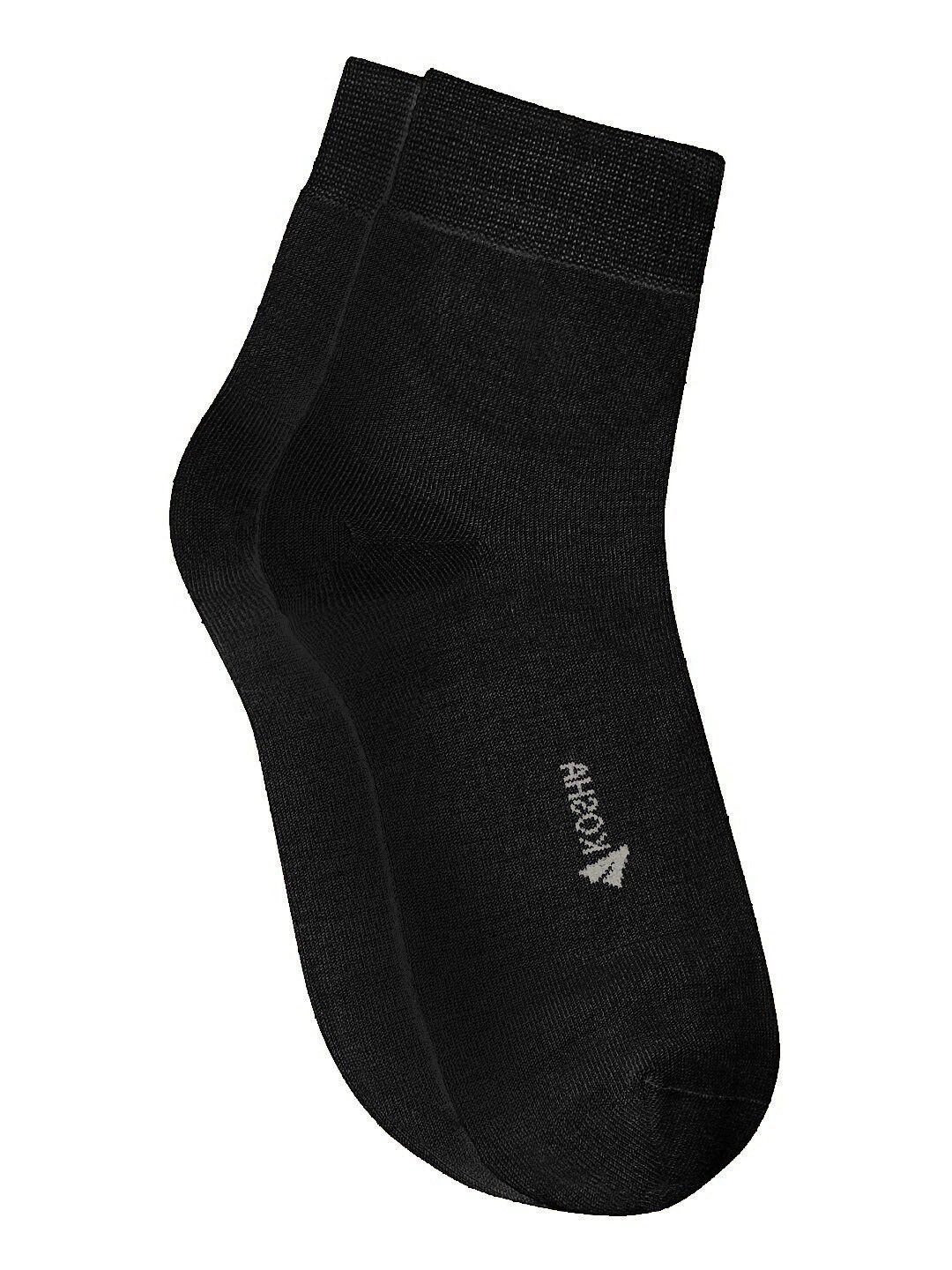kosha boys black size 2 merino liner regular warm woolen socks
