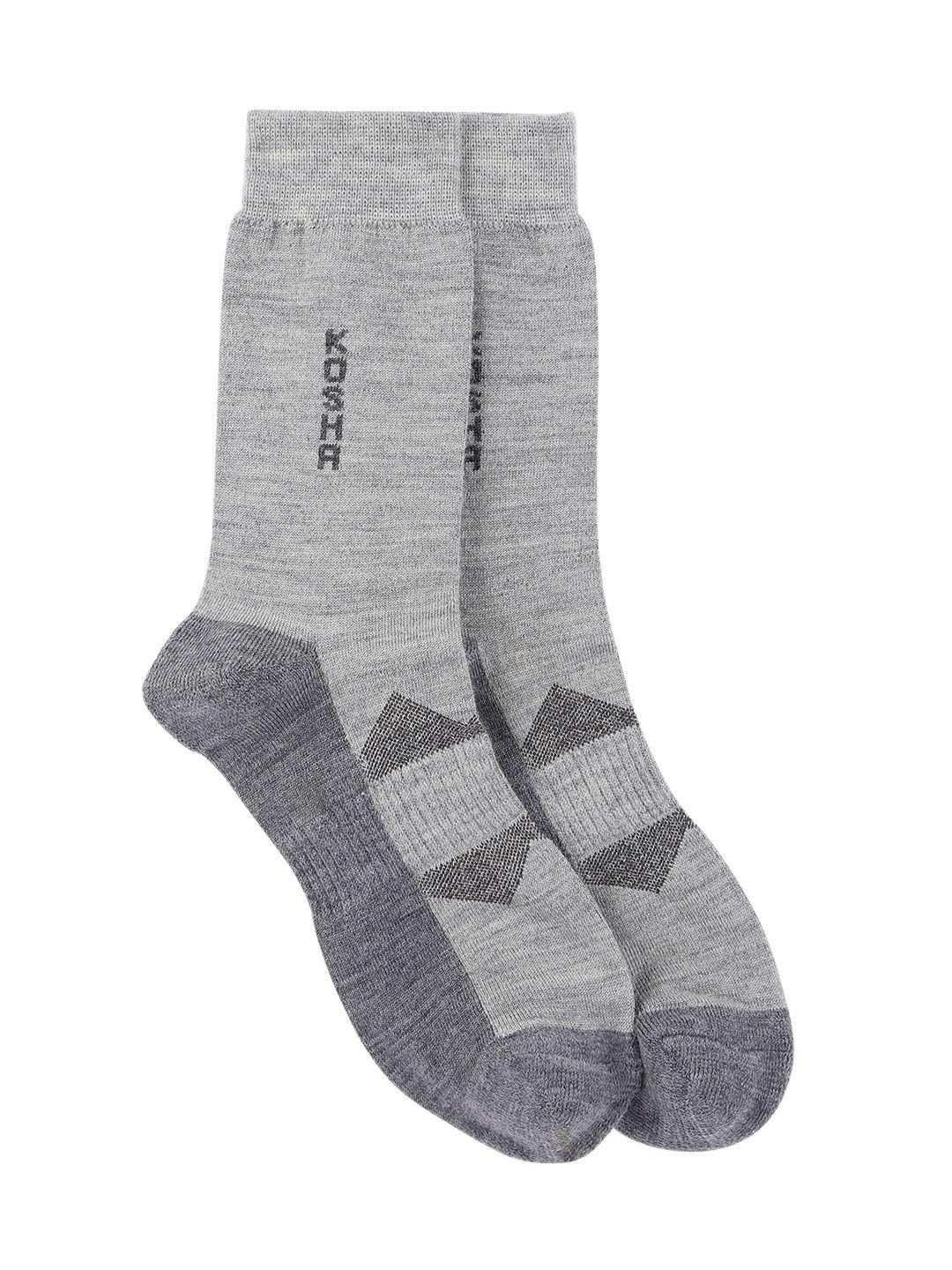 kosha men white & grey merino technical woolen socks