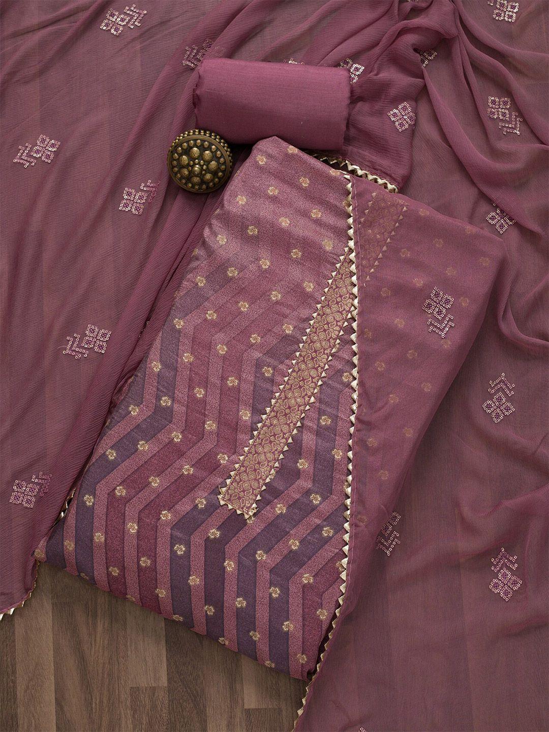 koskii geometric printed unstitched dress material