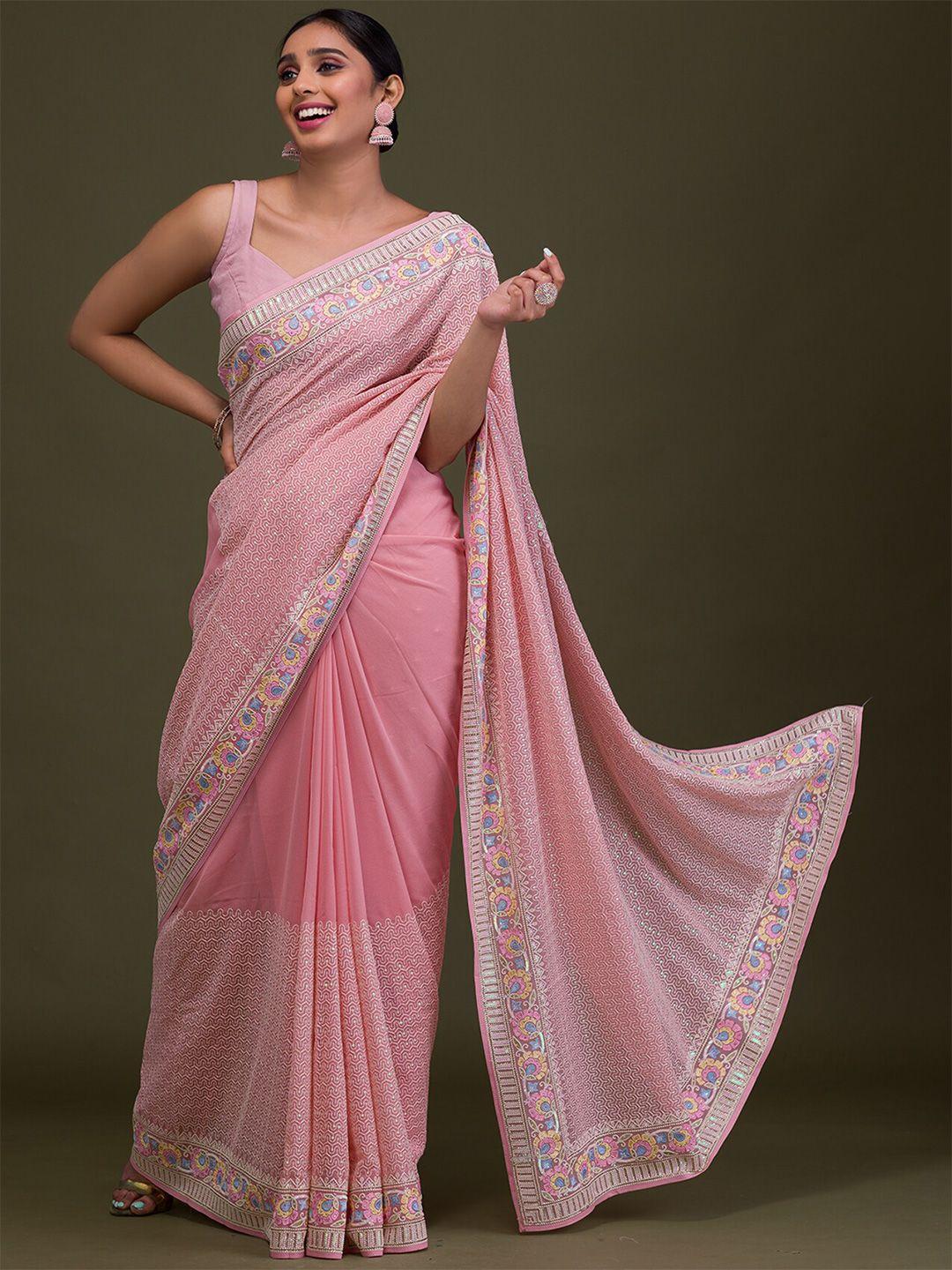 koskii embellished embroidered saree