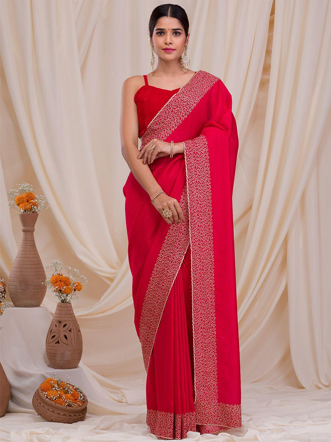 koskii embroidered bordered saree